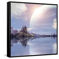 Landscape In Fantasy Planet-frenta-Framed Stretched Canvas