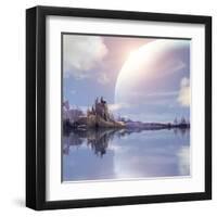 Landscape In Fantasy Planet-frenta-Framed Art Print