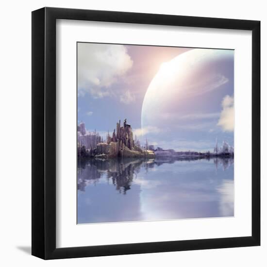 Landscape In Fantasy Planet-frenta-Framed Art Print