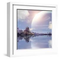 Landscape In Fantasy Planet-frenta-Framed Art Print