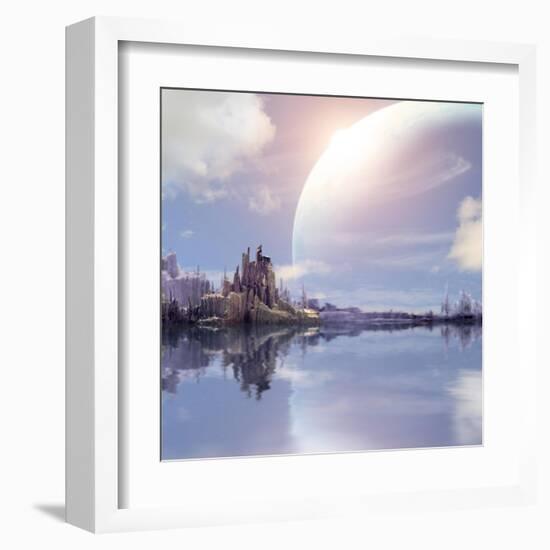 Landscape In Fantasy Planet-frenta-Framed Art Print