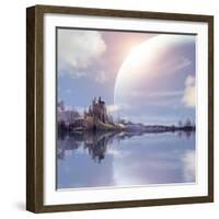 Landscape In Fantasy Planet-frenta-Framed Art Print