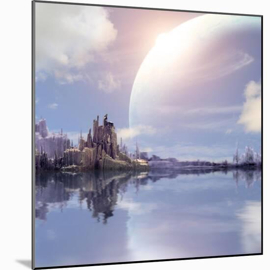 Landscape In Fantasy Planet-frenta-Mounted Art Print