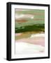 Landscape in Green, Gold & Pink II-Janel Bragg-Framed Art Print