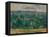 Landscape in Jas De Bouffan-Paul Cézanne-Framed Stretched Canvas