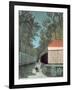 Landscape in Montsouris Park with Five Figures, 1910-Henri Rousseau-Framed Giclee Print