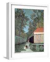 Landscape in Montsouris Park with Five Figures, 1910-Henri Rousseau-Framed Giclee Print