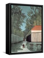 Landscape in Montsouris Park with Five Figures, 1910-Henri Rousseau-Framed Stretched Canvas