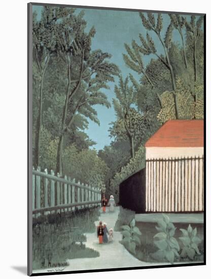 Landscape in Montsouris Park with Five Figures, 1910-Henri Rousseau-Mounted Giclee Print