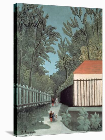 Landscape in Montsouris Park with Five Figures, 1910-Henri Rousseau-Stretched Canvas