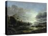 Landscape in Moonlight-Aert van der Neer-Stretched Canvas