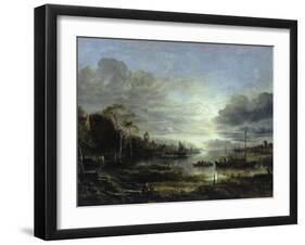 Landscape in Moonlight-Aert van der Neer-Framed Giclee Print