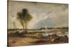 'Landscape in Normandy', 19th century (1934)-Richard Parkes Bonington-Stretched Canvas