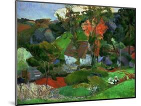 Landscape in Pont-Aven, France-Paul Gauguin-Mounted Giclee Print