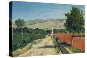 Landscape in Provence. View from Saint-Saturnin-D'Apt, 1867-Paul Camille Guigou-Stretched Canvas