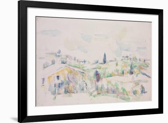 Landscape in Provence-Paul Cézanne-Framed Giclee Print