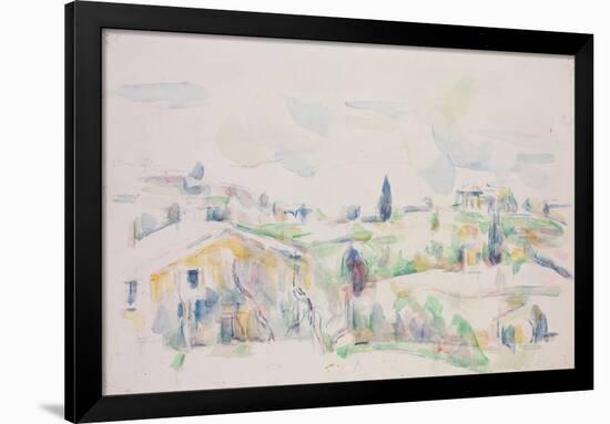 Landscape in Provence-Paul Cézanne-Framed Giclee Print