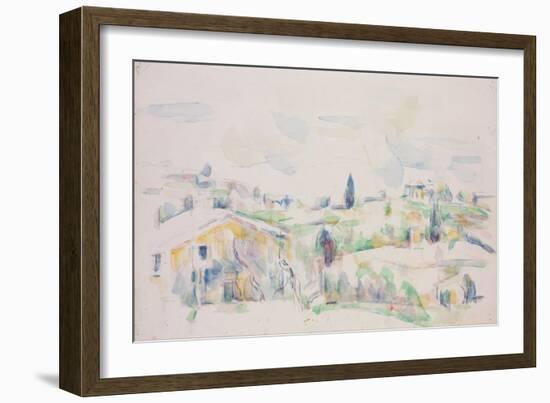 Landscape in Provence-Paul Cézanne-Framed Giclee Print