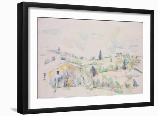 Landscape in Provence-Paul Cézanne-Framed Giclee Print