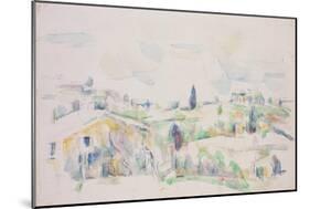 Landscape in Provence-Paul Cézanne-Mounted Giclee Print