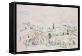 Landscape in Provence-Paul Cézanne-Framed Stretched Canvas