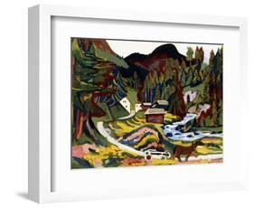 Landscape in Spring, Sertig, 1924-25-Ernst Ludwig Kirchner-Framed Giclee Print