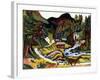 Landscape in Spring, Sertig, 1924-25-Ernst Ludwig Kirchner-Framed Giclee Print