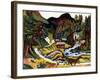 Landscape in Spring, Sertig, 1924-25-Ernst Ludwig Kirchner-Framed Giclee Print