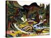 Landscape in Spring, Sertig, 1924-25-Ernst Ludwig Kirchner-Stretched Canvas