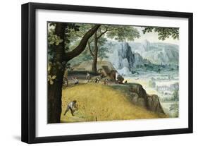 Landscape in Summer-Lucas van Valkenborch-Framed Giclee Print