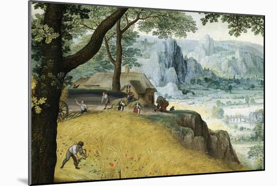 Landscape in Summer-Lucas van Valkenborch-Mounted Giclee Print