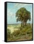 Landscape in Sussex-James Charles-Framed Stretched Canvas