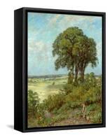 Landscape in Sussex-James Charles-Framed Stretched Canvas