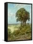 Landscape in Sussex-James Charles-Framed Stretched Canvas