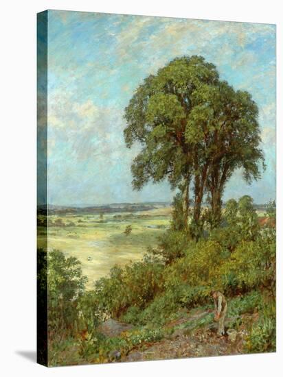 Landscape in Sussex-James Charles-Stretched Canvas