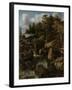 Landscape in Sweden with Waterfall-Allaert Van Everdingen-Framed Art Print