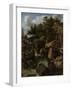 Landscape in Sweden with Waterfall-Allaert Van Everdingen-Framed Art Print