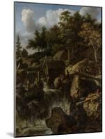 Landscape in Sweden with Waterfall-Allaert Van Everdingen-Mounted Art Print