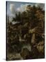 Landscape in Sweden with Waterfall-Allaert Van Everdingen-Stretched Canvas