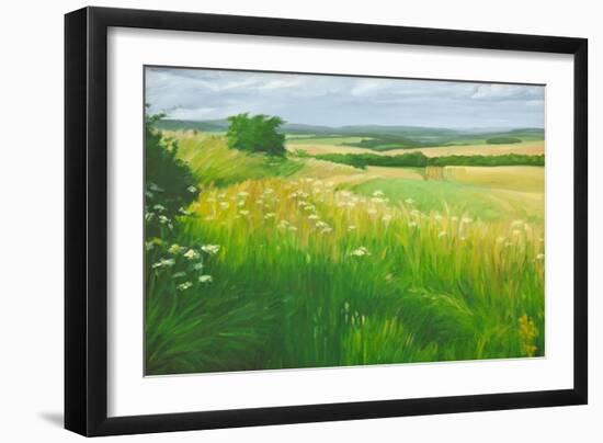 Landscape in the Deverells, Wiltshire, 2010-Peter Breeden-Framed Giclee Print
