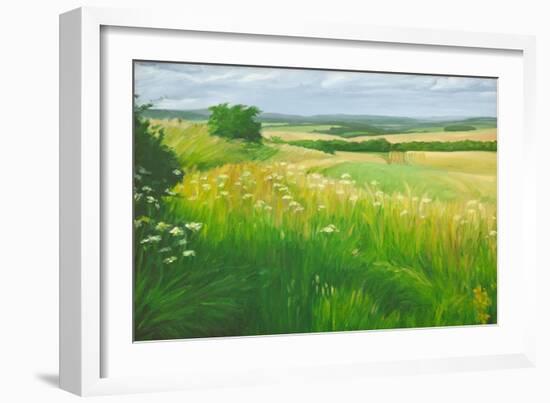 Landscape in the Deverells, Wiltshire, 2010-Peter Breeden-Framed Giclee Print