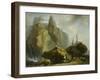 Landscape in the High Alps with Resting Mountaineers and the Painter-Caspar Wolf-Framed Giclee Print