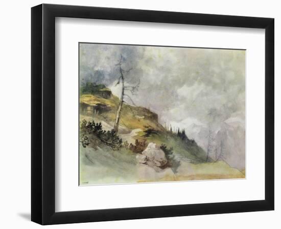 Landscape in the Mountains-Friedrich Gauermann-Framed Collectable Print