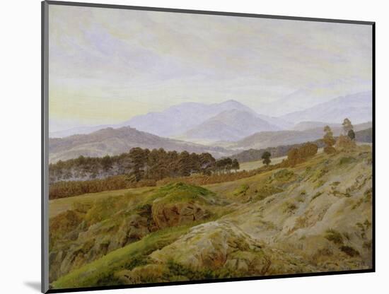 Landscape in the Riesengebirge (Bohemian Landscape), about 1835, Unfinished-Caspar David Friedrich-Mounted Giclee Print