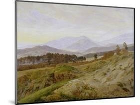 Landscape in the Riesengebirge (Bohemian Landscape), about 1835, Unfinished-Caspar David Friedrich-Mounted Giclee Print