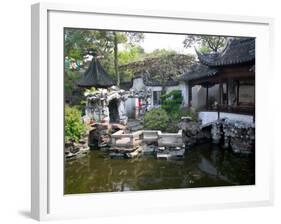 Landscape in Traditional Chinese Garden, Shanghai, China-Keren Su-Framed Photographic Print