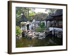 Landscape in Traditional Chinese Garden, Shanghai, China-Keren Su-Framed Photographic Print