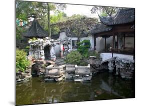 Landscape in Traditional Chinese Garden, Shanghai, China-Keren Su-Mounted Photographic Print