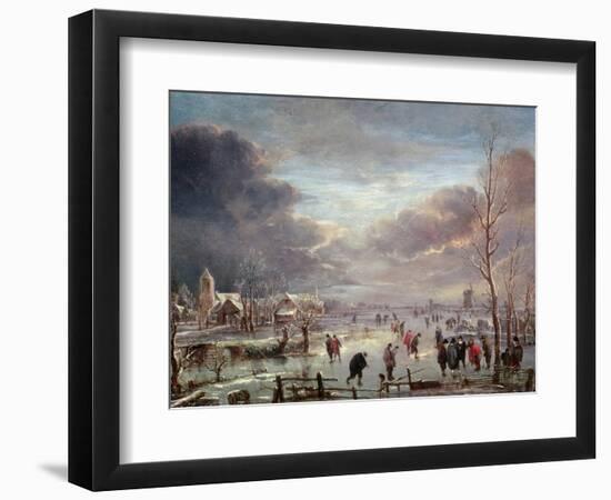 Landscape in Winter-Aert van der Neer-Framed Premium Giclee Print