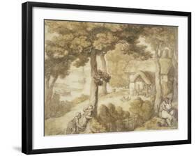 Landscape, Isle of Wight-Thomas Rowlandson-Framed Giclee Print